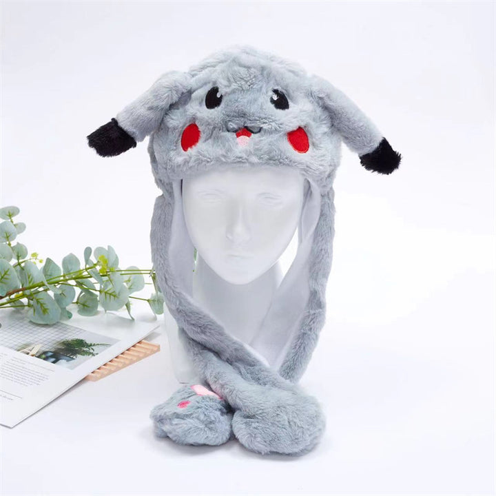 BowLift 丨 Women's Cute Fluffy Plush Hat Movable Ears