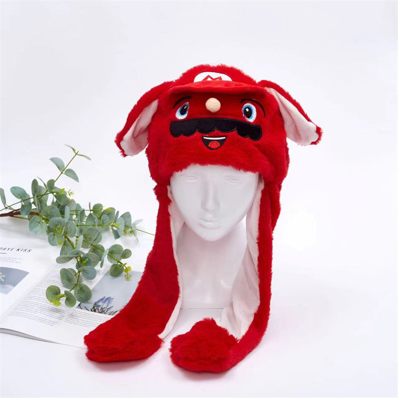 BowLift 丨 Women's Cute Fluffy Plush Hat Movable Ears