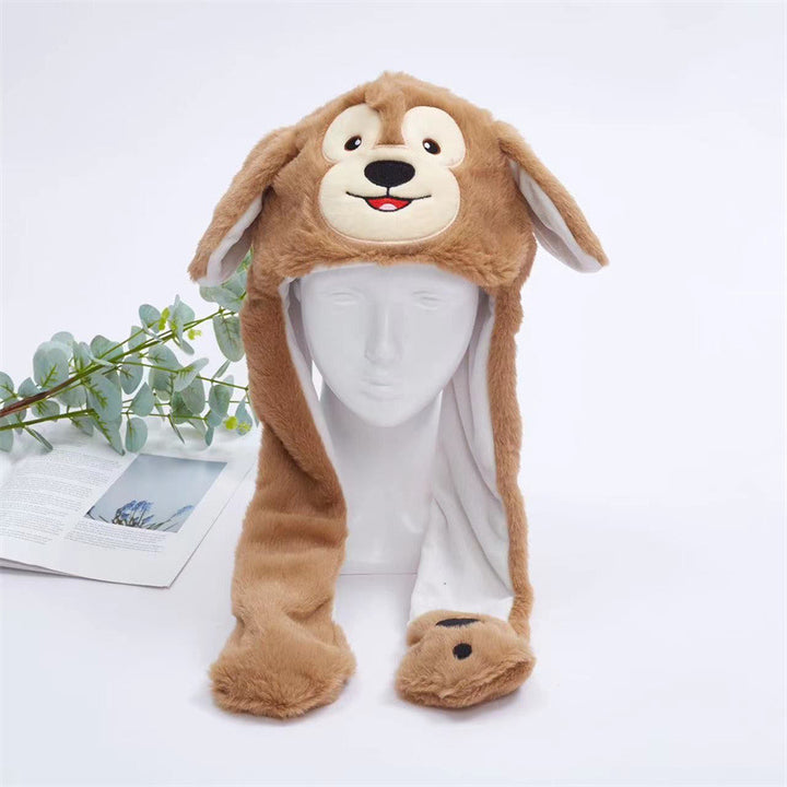 BowLift 丨 Women's Cute Fluffy Plush Hat Movable Ears