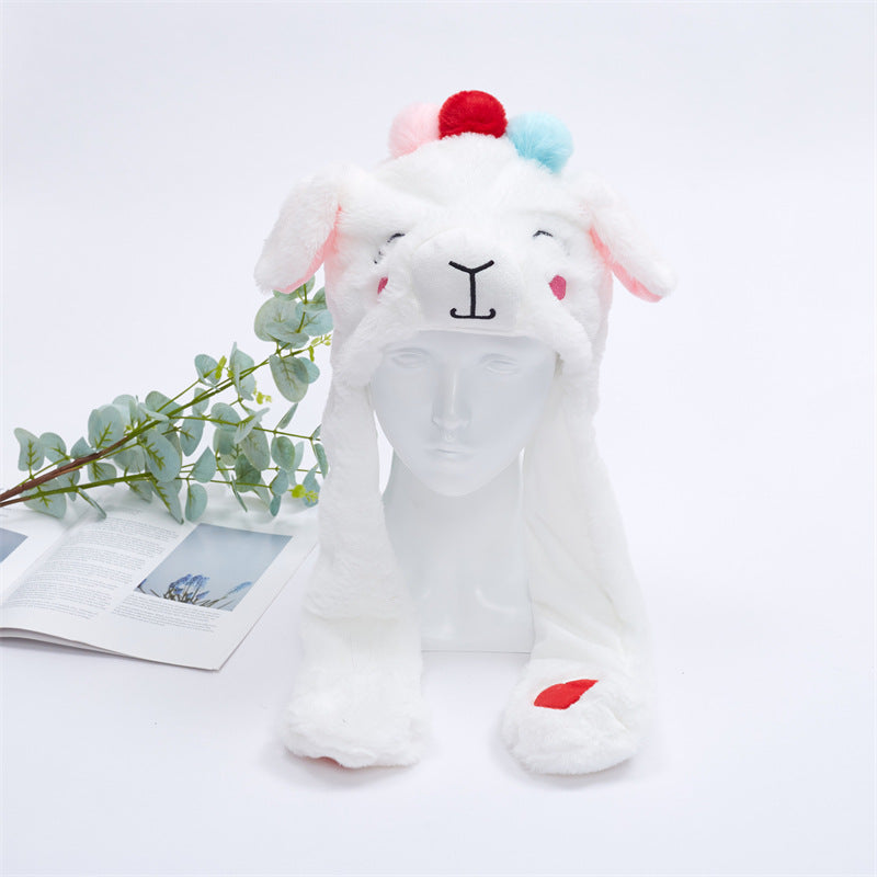 BowLift 丨 Women's Cute Fluffy Plush Hat Movable Ears