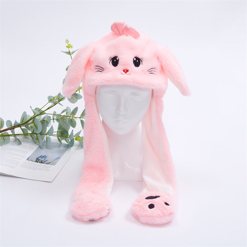 BowLift 丨 Women's Cute Fluffy Plush Hat Movable Ears