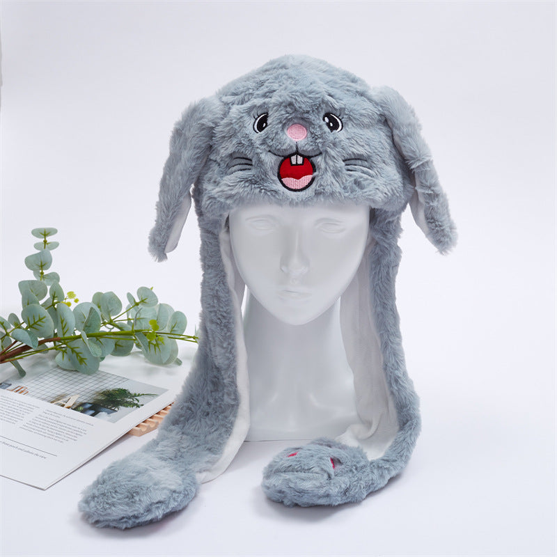 BowLift 丨 Women's Cute Fluffy Plush Hat Movable Ears