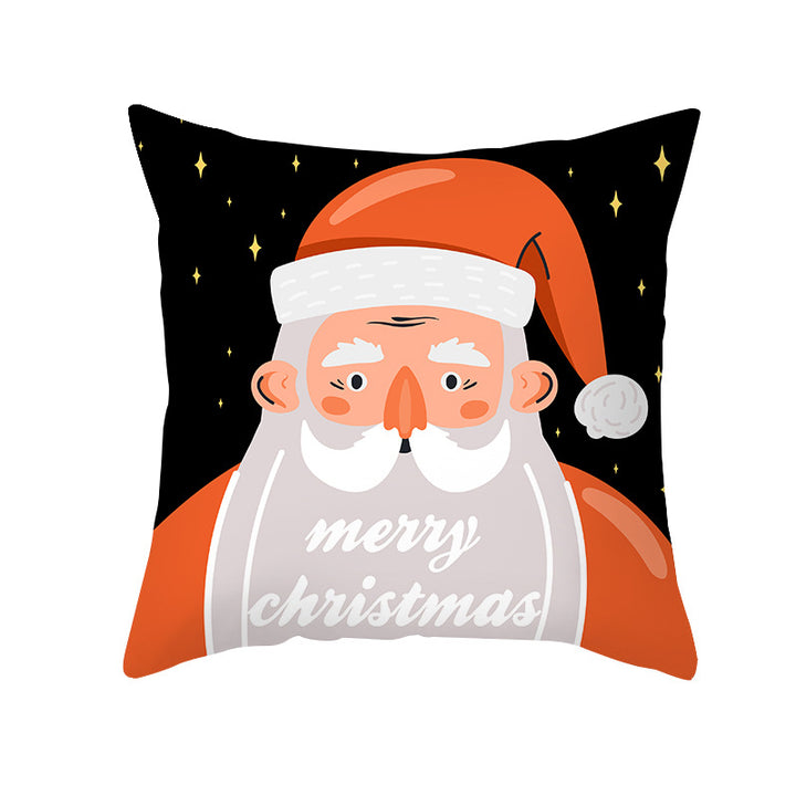 Festive Christmas Tree Typography Throw Pillow Cover