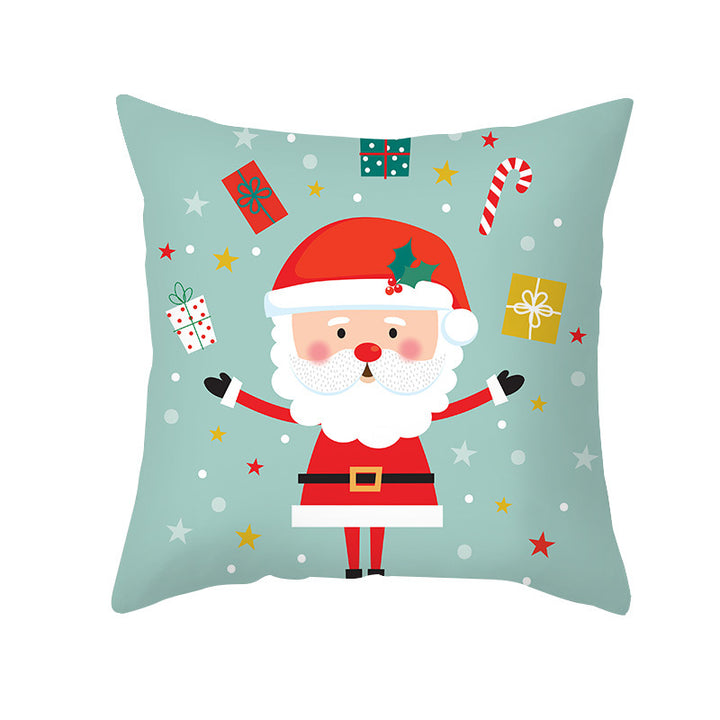 Festive Christmas Tree Typography Throw Pillow Cover