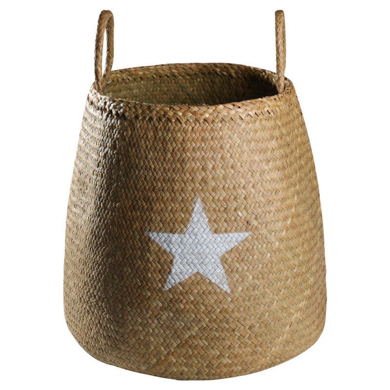 Decorative Natural Wicker Storage Basket Bowlift