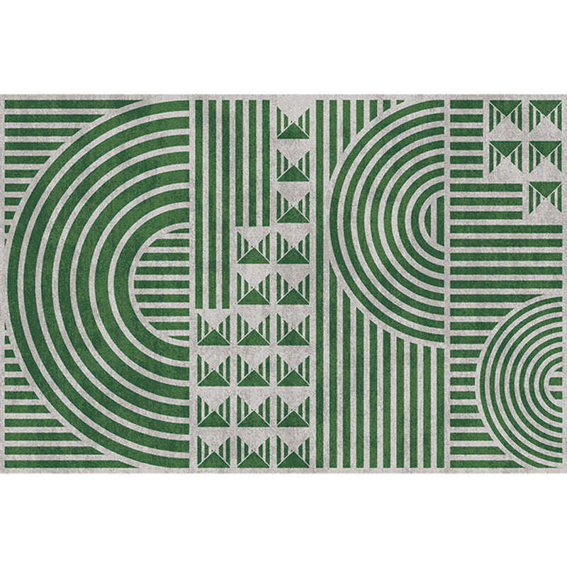 Creative Modernist Carpet Polyester Geometric and Stripe Pattern Carpet Washable Pet-Friendly Non-Slip Carpet for the Living Room | Bowlift