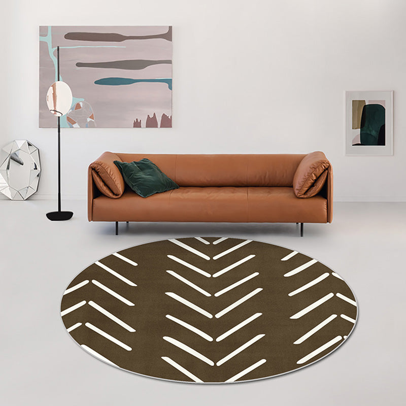 BowLift | Geometric and striped pattern carpet polyester modern carpet washable non-slip pet-friendly carpet for the living room
