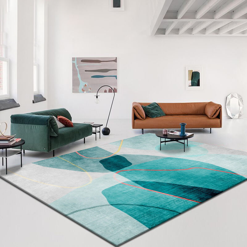 Funky Multicolor Modernist Carpet Polyester Colorbox Carpet Washable Pet-friendly Non-slip Carpet for the Living Room | Bowlift