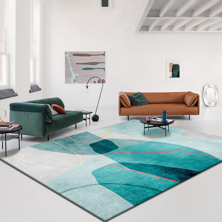 Funky Multicolor Modernist Carpet Polyester Colorbox Carpet Washable Pet-friendly Non-slip Carpet for the Living Room | Bowlift