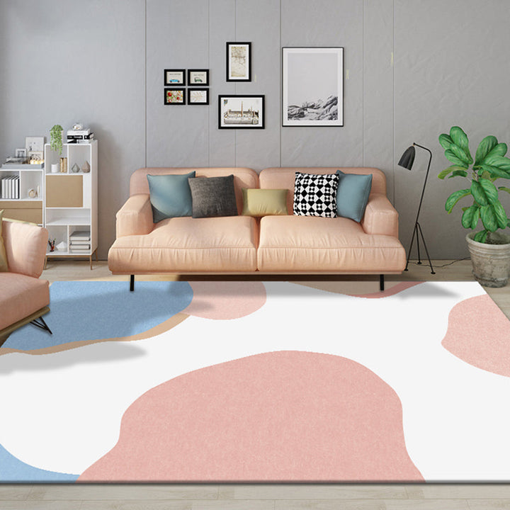 Funky Multicolor Modernist Carpet Polyester Colorbox Carpet Washable Pet-friendly Non-slip Carpet for the Living Room | Bowlift
