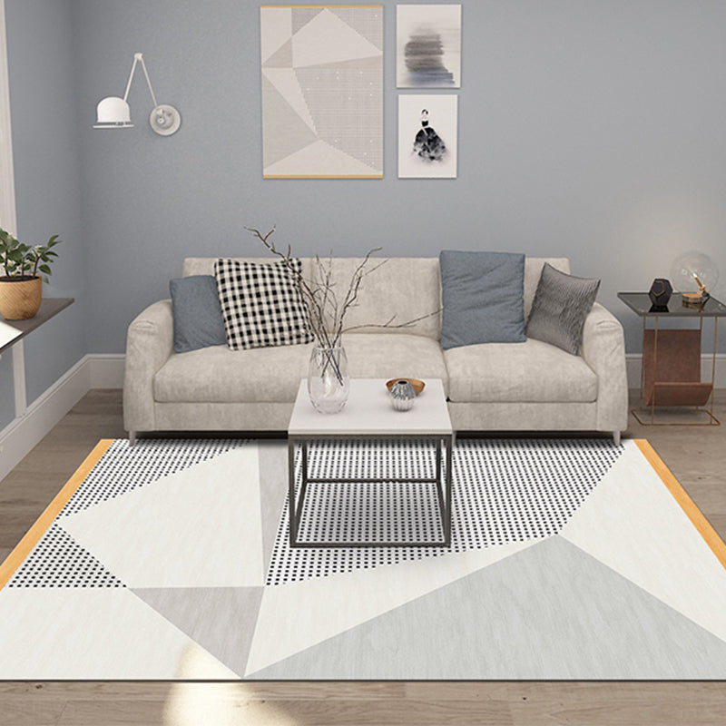 BowLift | Funky Modernism Rug Green and Gray Geometric and Checkered Pattern Rug Pet Friendly Non-Slip Washable Area Rug for Decoration