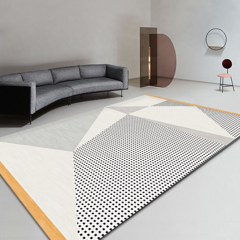 BowLift | Funky Modernism Rug Green and Gray Geometric and Checkered Pattern Rug Pet Friendly Non-Slip Washable Area Rug for Decoration