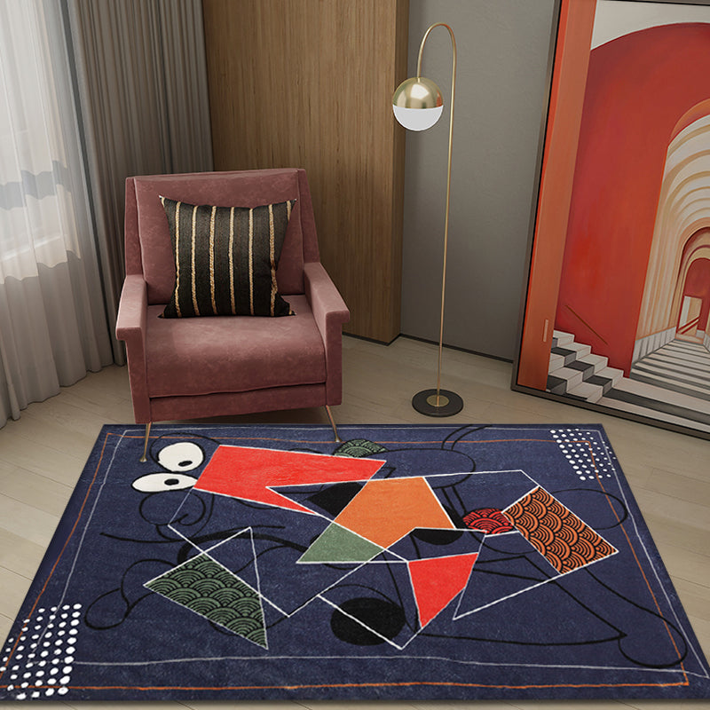 BowLift | Multicolor Abstract Rug Polyester Modern Rug Washable Non-Slip Pet-Friendly Rug for the Living Room