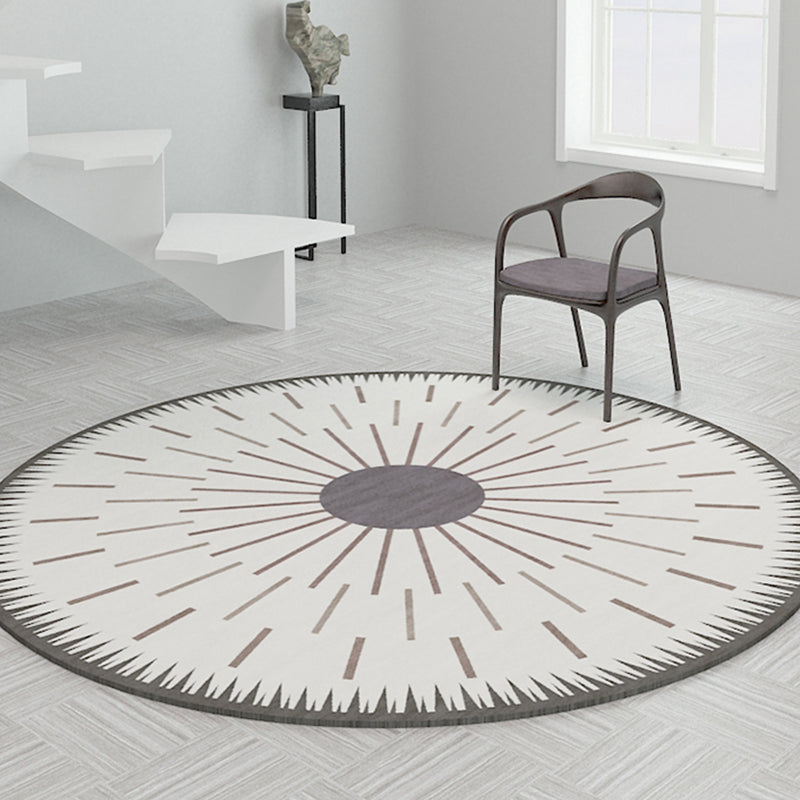 Creative Modernist Carpet Polyester Radial Pattern Rug Washable Pet-Friendly Non-Slip Rug for the Living Room | Bowlift