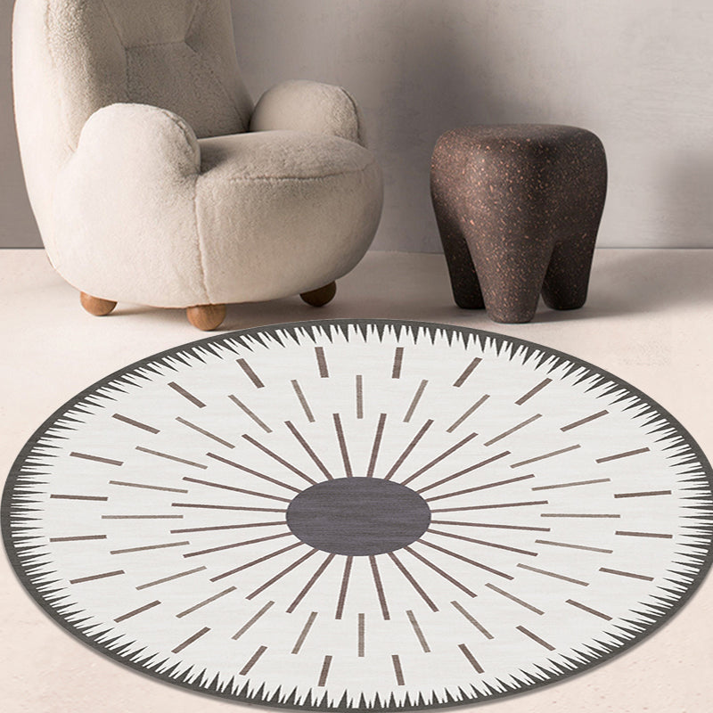 Creative Modernist Carpet Polyester Radial Pattern Rug Washable Pet-Friendly Non-Slip Rug for the Living Room | Bowlift