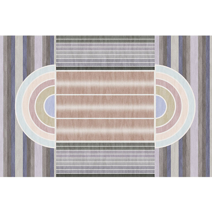 BowLift | Casual Modernism Rug Brown Striped Pattern Rug Pet Friendly Non-Slip Washable Rug for Decoration