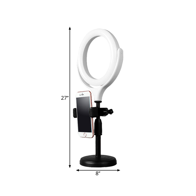 BowLift | White Rotatable Round Mirror Light Modernist LED Metallic Built-in Lighting with USB Port