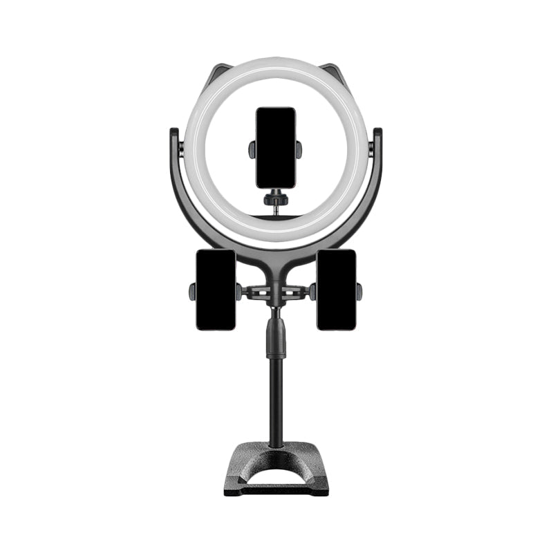 BowLift | Minimal LED Mirror Lighting Black Surface Cat Ear USB Fill Lamp with Metallic Shade