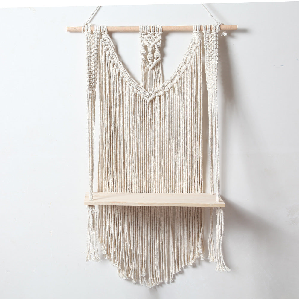 Wall-Mounted Macramé Shelf Bowlift