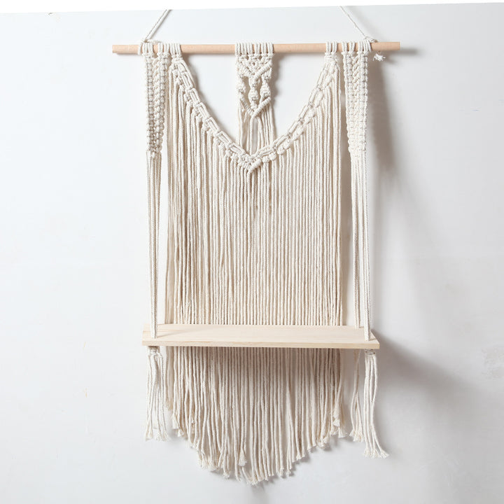 Wall-Mounted Macramé Shelf Bowlift