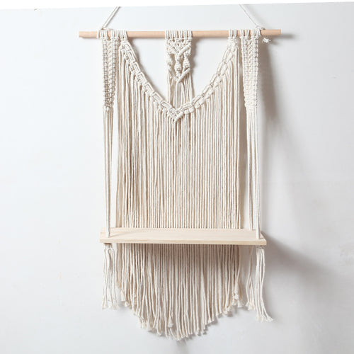 Wall-Mounted Macramé Shelf Bowlift
