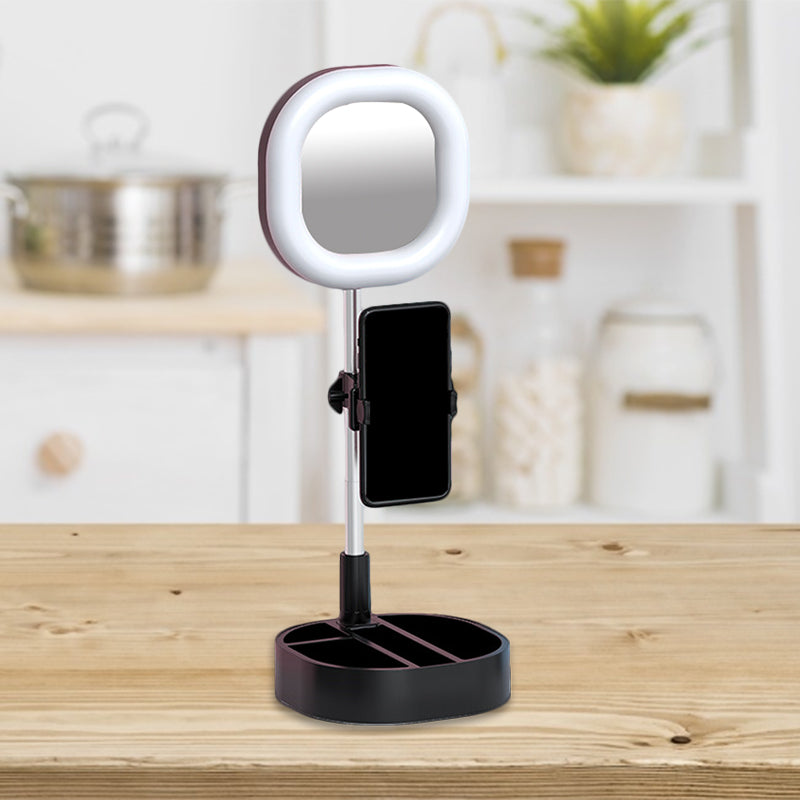 BowLift | Square LED Mirror Light Simple Style Metallic Black/Pink/Blue Finish Fill Light with USB Connection