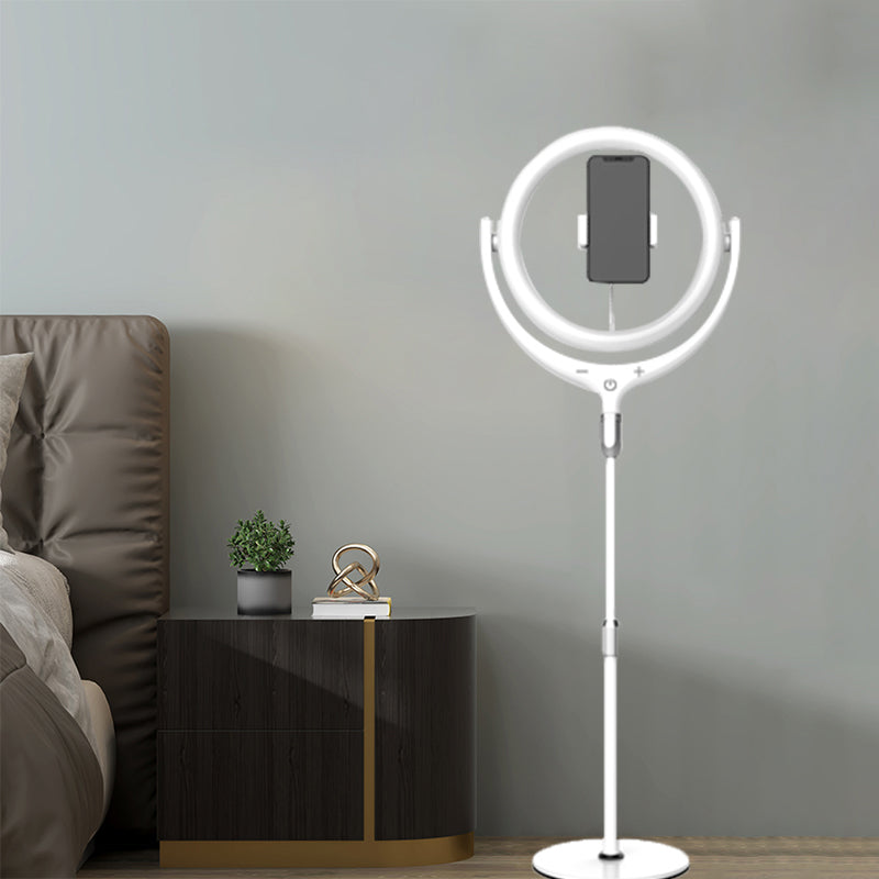 BowLift | Modern LED Mirror Lamp Black/White Rotatable Ring USB Live Fill Lamp with Metal Shade