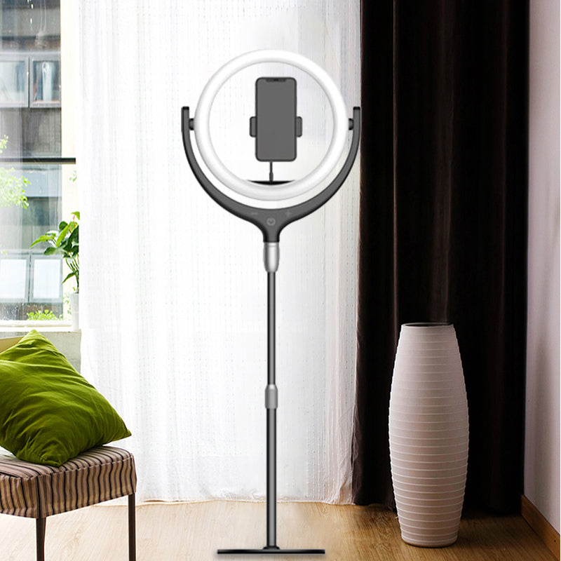 BowLift | Modern LED Mirror Lamp Black/White Rotatable Ring USB Live Fill Lamp with Metal Shade