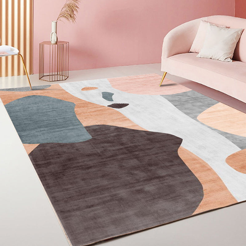 BowLift | Modernism Striped Pattern Carpet Multicolor Polyester Rug Non-Slip Pet Friendly Washable Area Rug for Living Room