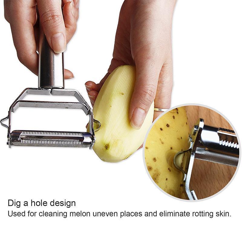 BowLift | Ultra-sharp stainless steel multifunctional vegetable peeler & julienne cutter