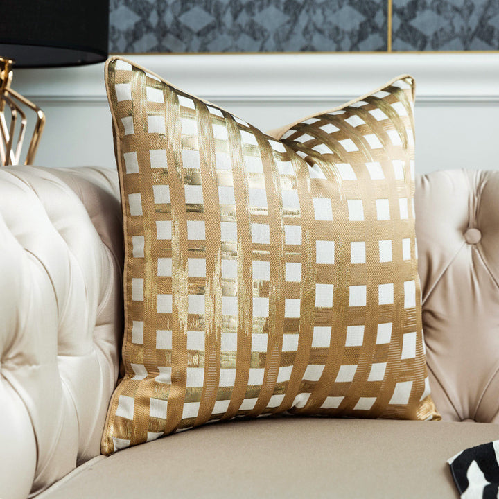 Geometric Patterned Throw Pillow