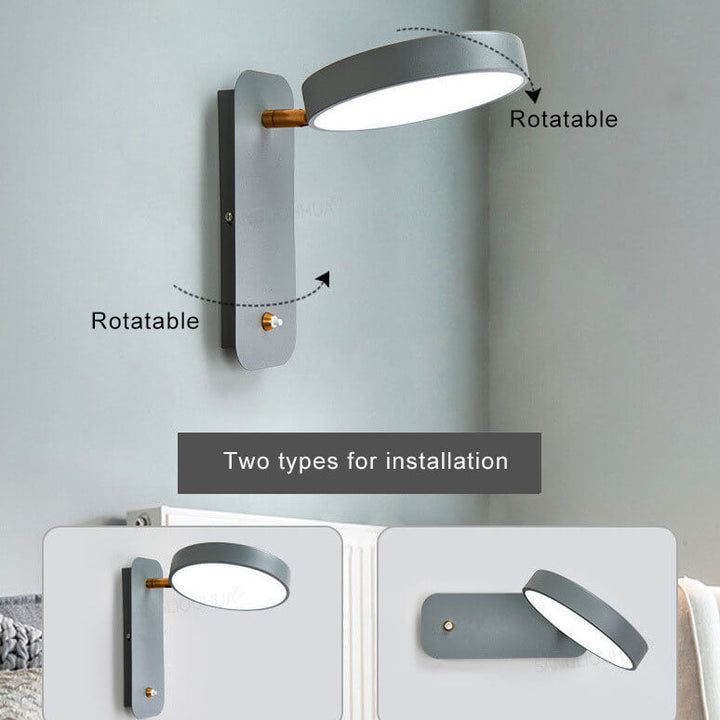 BowLift | IllumiTurn – Nordic LED Rotatable Wall Light | Macaron Design | Adjustable Lighting