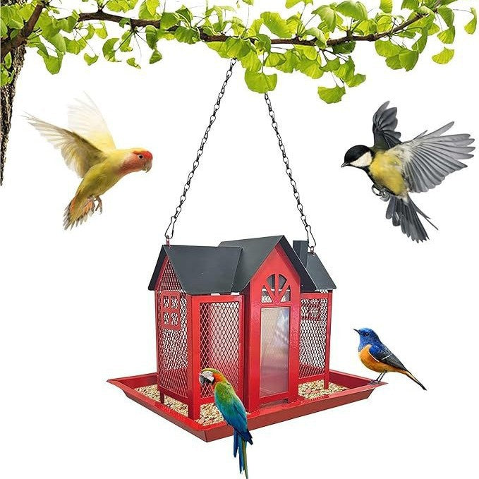 Hanging Metal Bird Bath and Feeder Station