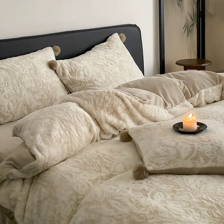 Milk fiber bedding set, 4-piece, winter