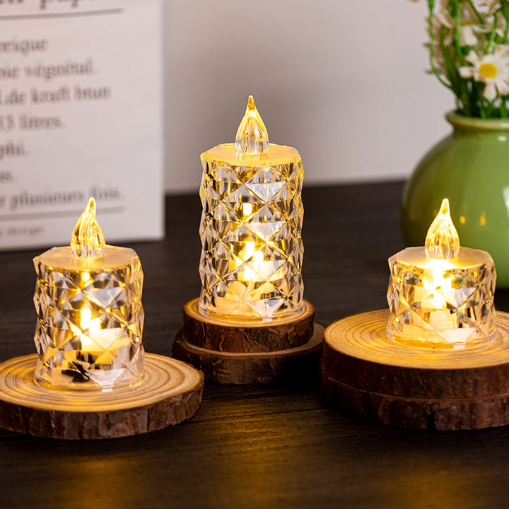 LED tealight with transparent housing, PS plastic