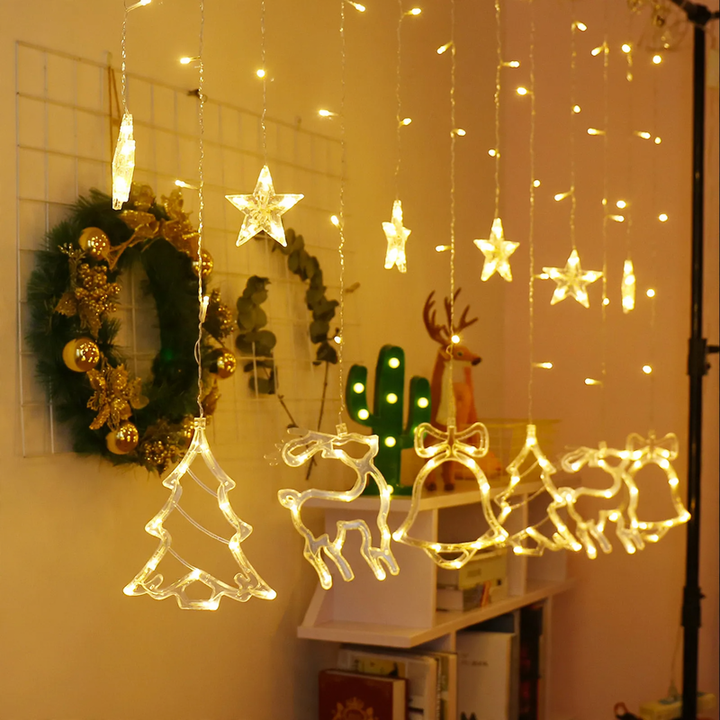 LED Christmas Curtain String Lights