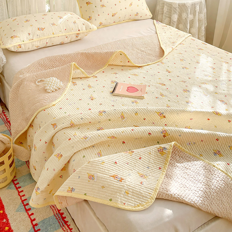 Cotton bedspread, 3-piece, cartoon design