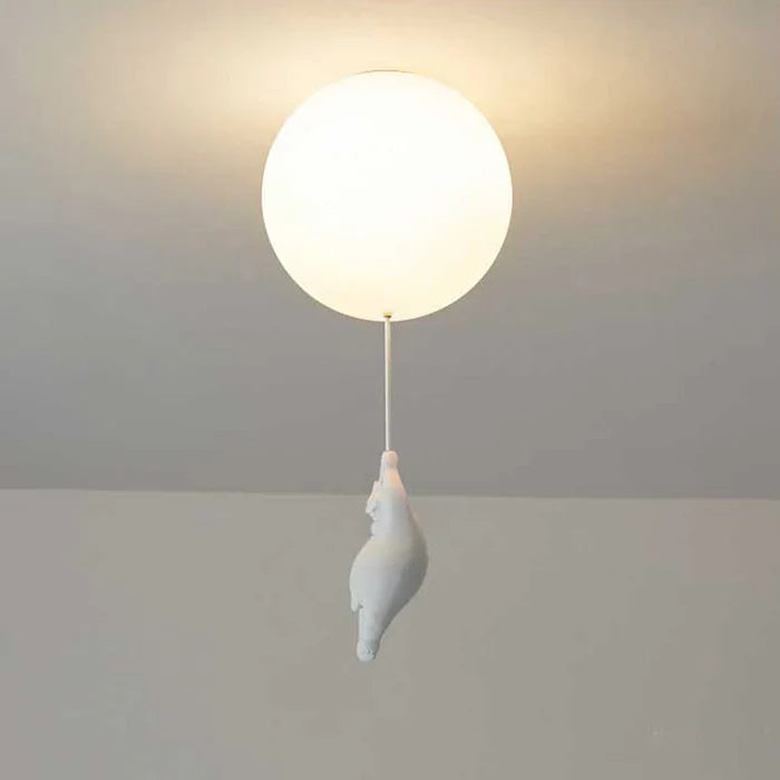 Children's Ceiling Lamp with Bear and Balloon - CloudBear | Bowlift