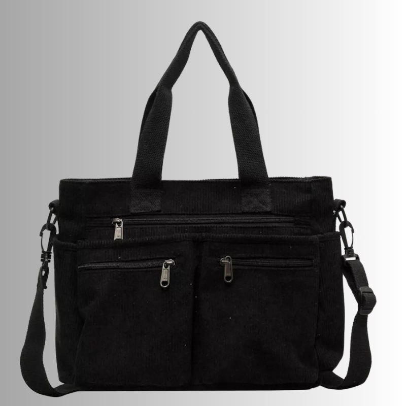 BowLift | Urban Cord Tote Stylish Corduroy Shoulder Bag – Spacious, Lightweight & Functional Everyday Tote