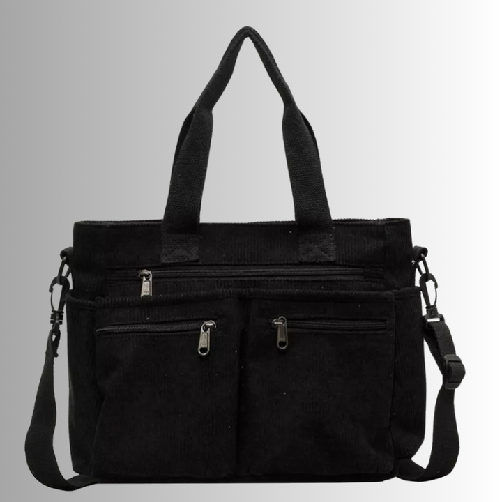 BowLift | Urban Cord Tote Stylish Corduroy Shoulder Bag – Spacious, Lightweight & Functional Everyday Tote