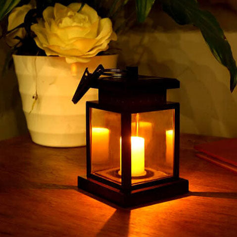 BowLift | Solar Retro Candle Lantern LED Outdoor Hanging Light