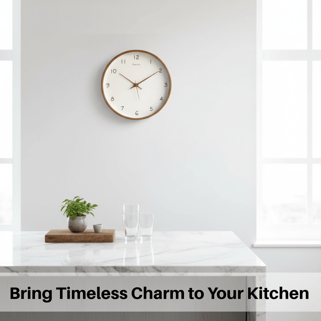 BowLift | Quiet Wooden Wall Clock with Battery Operation