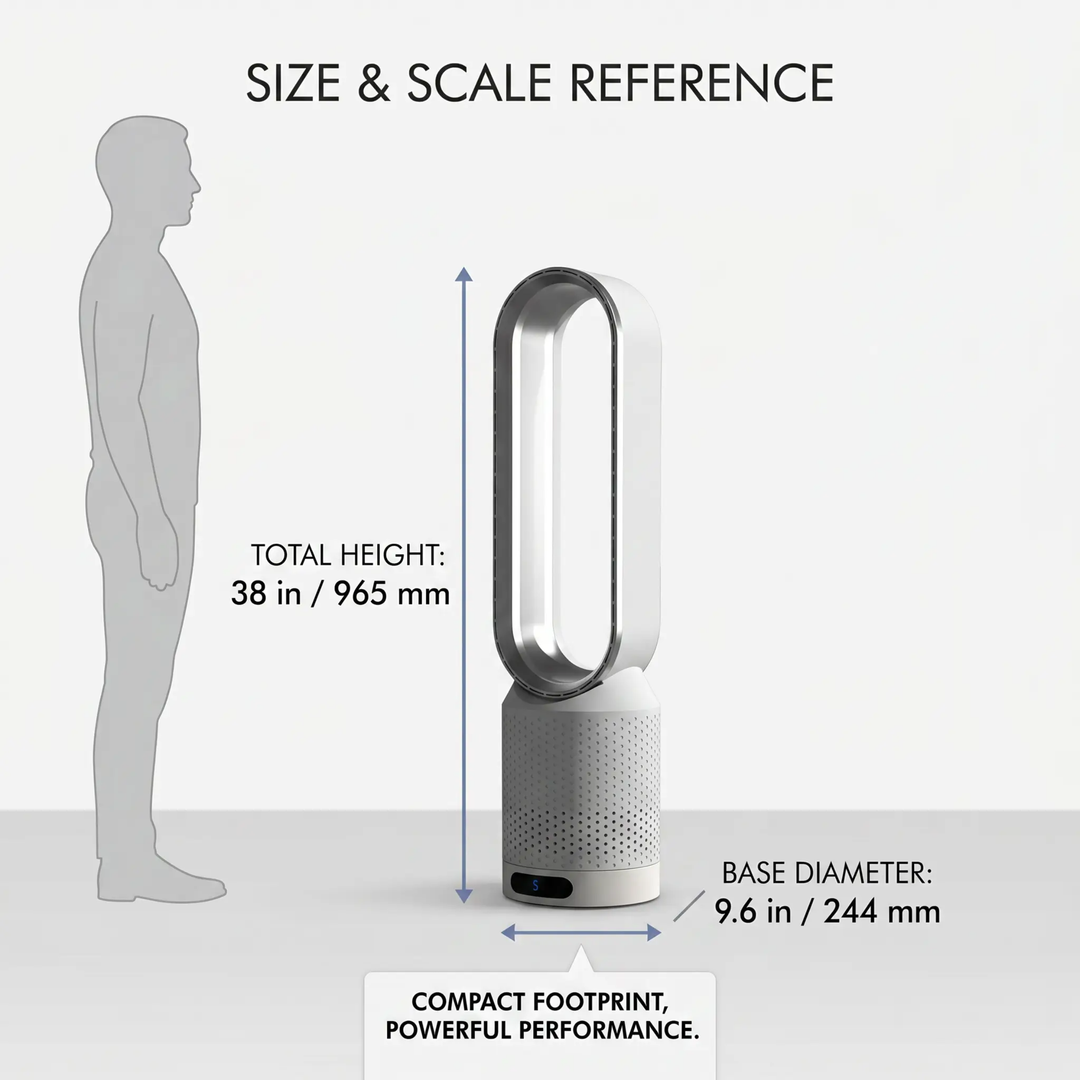 BowLift | AirPure Pro – 3-in-1 Air Cooler with UV Purification & Ioniser | 6L Portable Cooling Fan