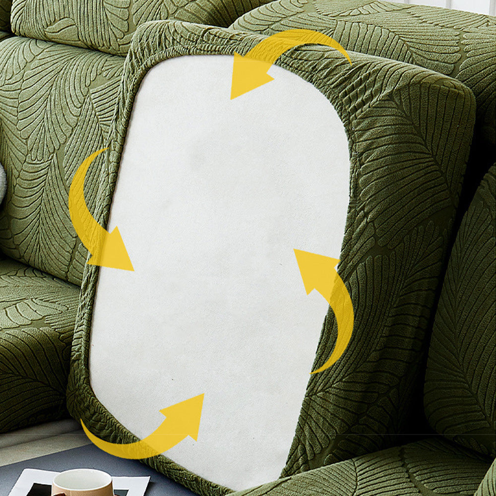 BowLift | Waterproof Sofa Cover with Tropical Leaf Pattern – Elastic and Scratch Resistant – Full Protection for Sofas