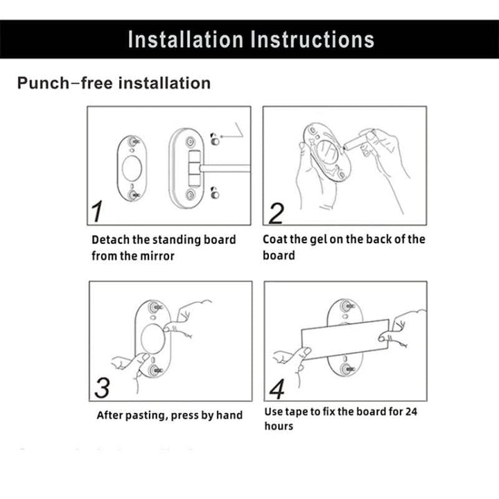 BowLift | Gold Rechargeable LED Makeup Magnifying Mirror