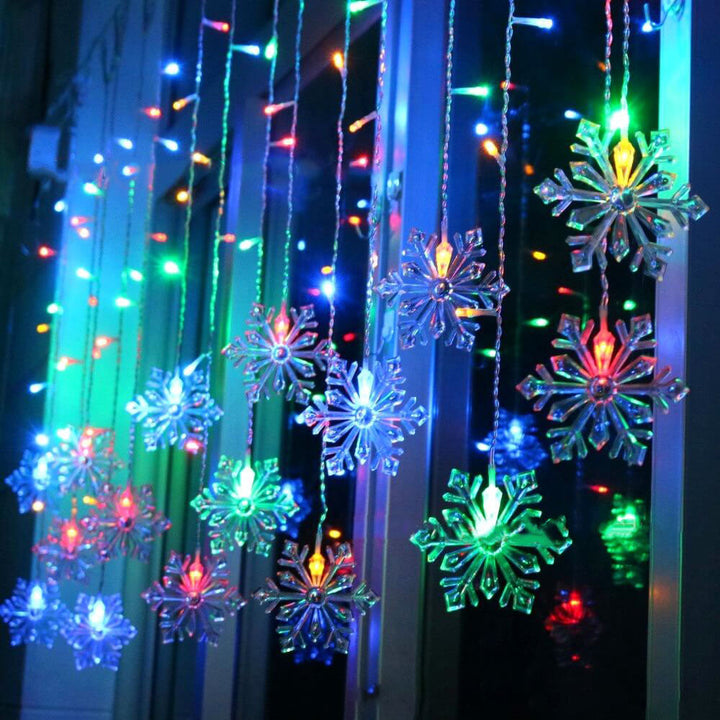 BowLift | Snowflake Remote Control Ice Strip Light Blinking LED Decorative String Lights