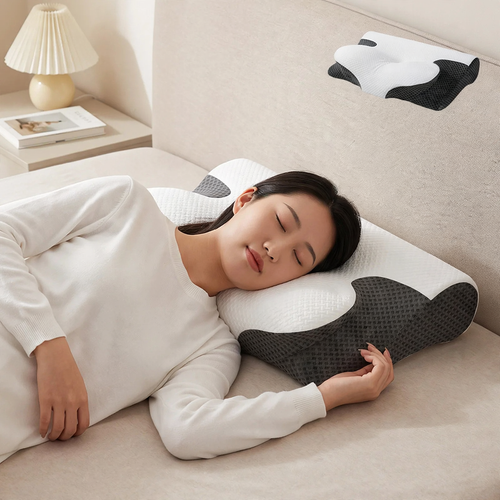Ergonomic pillow with memory foam