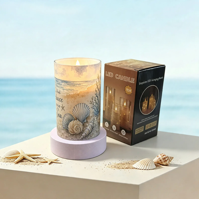 LED stump candle with remote control