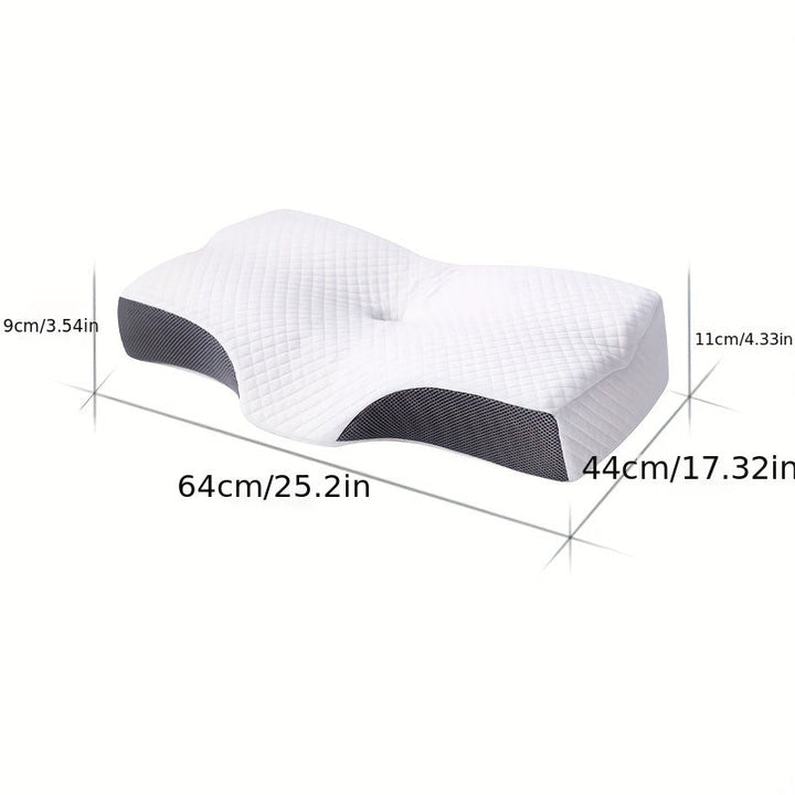 1pc Cooling Memory Foam Shoulder Support Pillow for Side, Back, and Stomach Sleepers - Orthopedic Neck Pain Relief Pillow with Adjustable Cervical Support | Bowlift