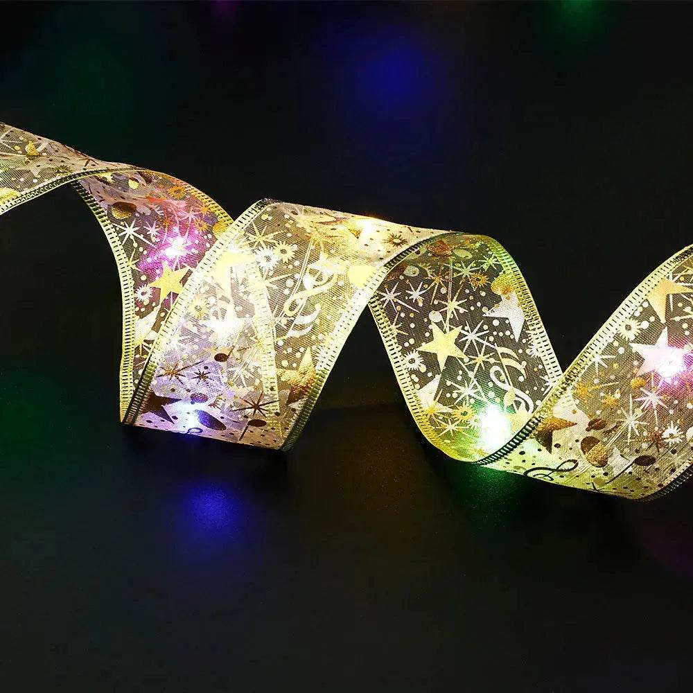 BowLift | Fairy Lights String Christmas Ribbon Bow Tie